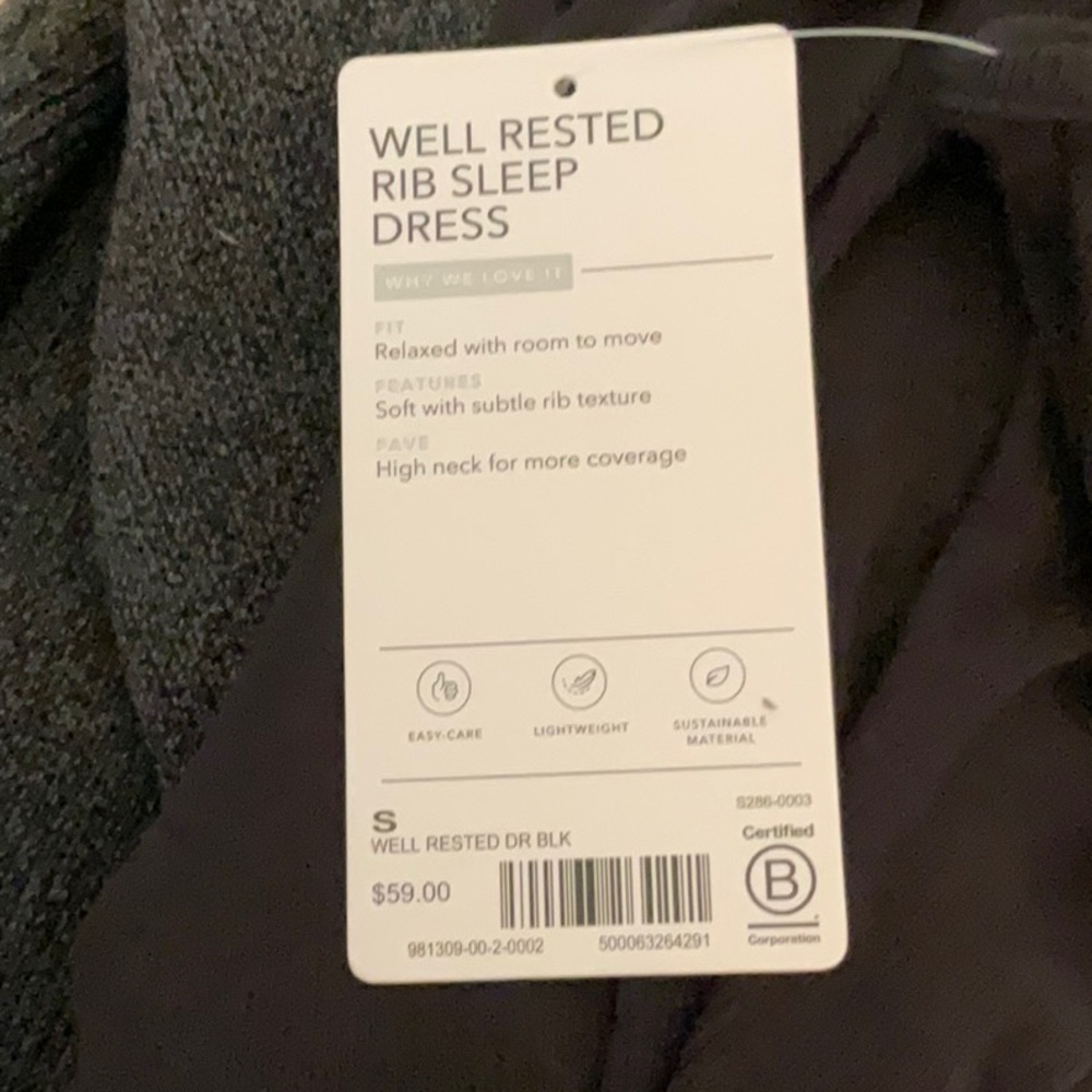 Athleta Well Rested Rib Sleep Dress Size S NWT - Picture 7 of 10